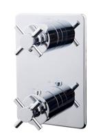 Donar Cross Afbouwdeel Therm. 2 Weg Chroom Aqua Splash - thumbnail