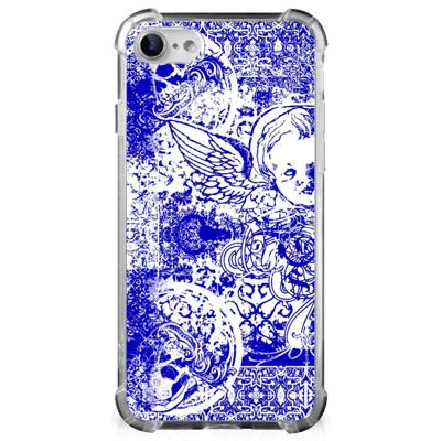 Extreme Case iPhone SE 2022/2020 | iPhone 8/7 Angel Skull Blauw Extreme Case iPhone SE 2022/2020 | iPhone 8/7 Angel Skull Blauw