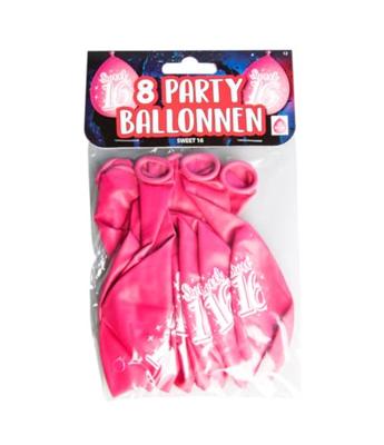 Party Ballonnen Sweet 16 (8st)
