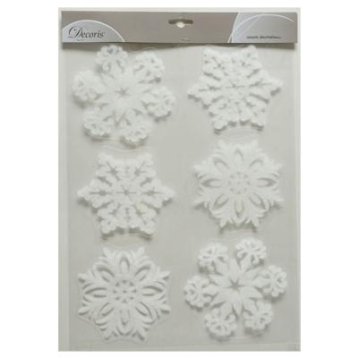 Raamsticker l29,5h40 cm sneeuw a2 kerstversiering Decoris - Decoris