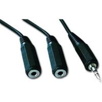 3,5 mm audio splitter kabel, 5 meter - thumbnail