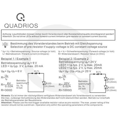 Quadrios LED-assortiment Koud-wit 5 mm 20 mA 3.0 V Quadrios LED-assortiment Koud-wit 5 mm 20 mA 3.0 V