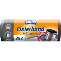 Swirl pedaalemmerzakken met fixeerband 35 liter 10 stuks - thumbnail