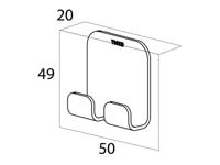 Tiger Haakje Dubbel Colar RVS Gepolijst - thumbnail