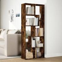 Kamerscherm / boekenkast 67x25x161,5 cm hout gerookt eiken - thumbnail