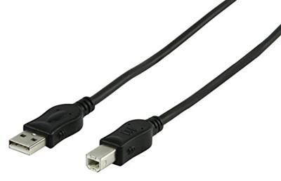Renkforce USB-kabel USB 2.0 USB-A stekker, USB-B stekker 1.80 m Zwart Stekker past op beide manieren, Vergulde steekcontacten RF-4078644
