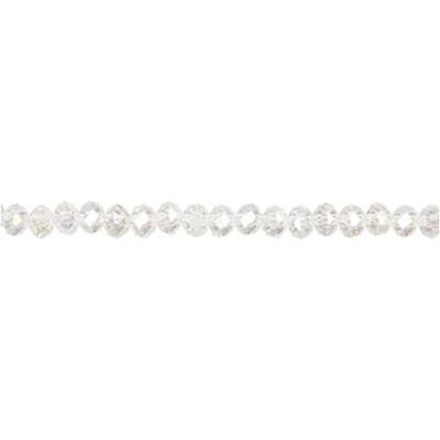 Creativ Company Facet kralen, afm 3x4 mm, gatgrootte 0,8 mm, kristal, 100 stuk/ 1 doos