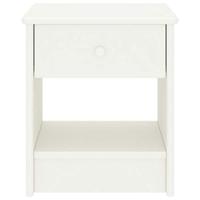 Nachtkastje 35x30x40 cm massief grenenhout wit - thumbnail