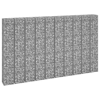 VidaXL Schanskorf plantenbakken 4 st 30x30x50/100/150/200 cm ijzer