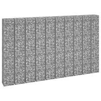 VidaXL Schanskorf plantenbakken 4 st 30x30x50/100/150/200 cm ijzer - thumbnail