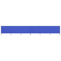 VidaXL Windscherm 6-panelen 800x80 cm stof azuurblauw - thumbnail