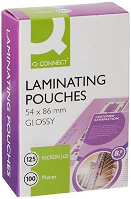 Q-CONNECT lamineeretui 2x 125 micron 54x86mm 100 stuks