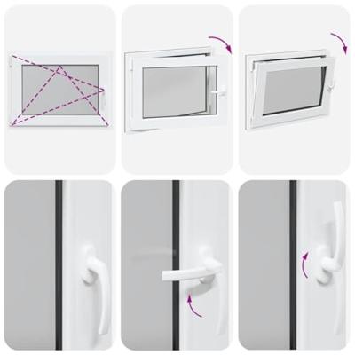 Kelderraam "RISOR" 80x60 cm draai-kiep DIN links antraciet