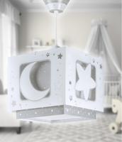 Dalber hanglamp Moonlight glow in the dark 24 cm 60W grijs - thumbnail