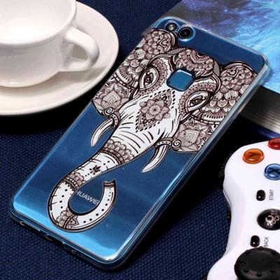 Voor Huawei P10 patroon Lite Embossment Tattoo olifant zachte TPU beschermhoes