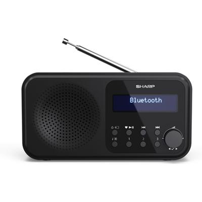 SHARP DR-P420 draagbare digitale radio (DAB/DAB+/ FM met RDS, USB, Bluetooth 5.0, 3,5 mm jack-wekkerfuncties), zwart