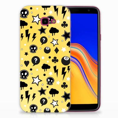 Silicone Back Case Samsung Galaxy J4 Plus (2018) Punk Geel Silicone Back Case Samsung Galaxy J4 Plus (2018) Punk Geel