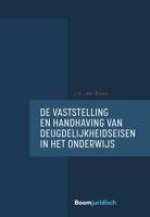 De vaststelling en handhaving van deugdelijkheidseisen in het onderwijs - J.A. de Boer - ebook - thumbnail