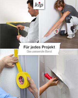 Kip Afdekband | glad | geel | lengte 50 m | breedte 24 mm | rol | 9 stuks - 3808-24 - 3808-24