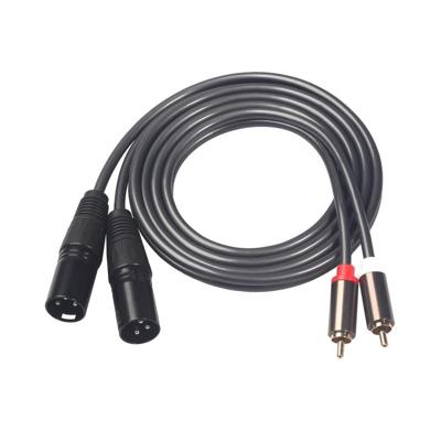 366119-15 2 RCA male naar 2 XLR 3 pin Male audio kabel lengte: 1.5 m