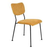 Zuiver Eetkamerstoel 'Benson' Rib, kleur Okergeel - thumbnail