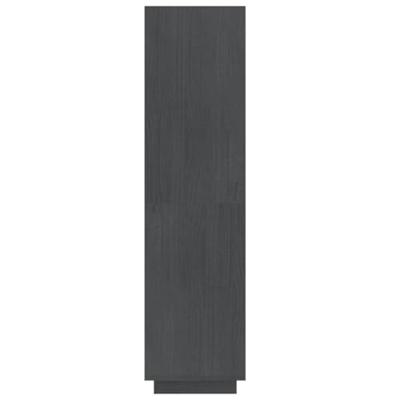 Boekenkast/kamerscherm 60x35x135 cm massief grenenhout grijs