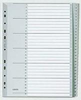 Leitz tabbladen getallen, plastic, grijs - thumbnail