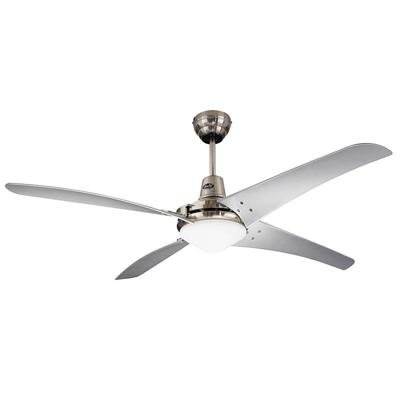 CasaFan Mirage Plafondventilator 53 W (Ø x h) 142 cm x 395 mm Chroom (geborsteld) Met afstandsbediening, Met lamparmatuur, Met wintermodus