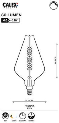 Circle Led lamp6W - E27 - Led - 80lm - 1800K Vienna - 2101001300