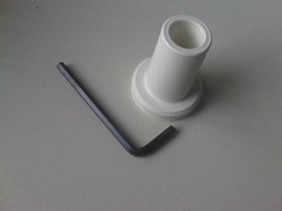 Buishouder kunststof wit, voor buis 18mm