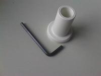 Buishouder kunststof wit, voor buis 18mm - thumbnail