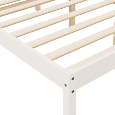 Seniorenbed massief grenenhout wit 75x190 cm
