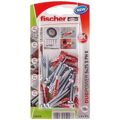 Fischer 535478 DuoPower 5 x 25 S PH K NV Plug 25 mm 5 mm 1 set(s)