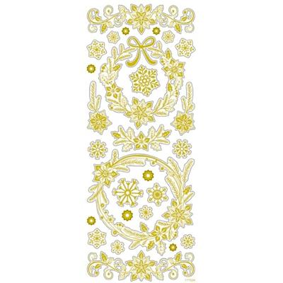 Creativ Company Stickers, kerst sterren, vel 10x24 cm, ca. 29 stuk, goud, 1 vel