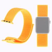 Eenvoudige mode nylon horlogebandje voor Apple Watch serie 5 & 4 44mm/3 & 2 & 1 42mm met magische stok (geel) - thumbnail