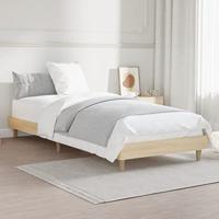 Bedframe zonder matras hout sonoma eikenkleurig 75x190 cm - thumbnail