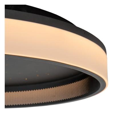 Lucide ESTREJA - Plafonnière - Ø 40 cm - LED 3 StepDim - CCT - 2500K/3000K - Zwart