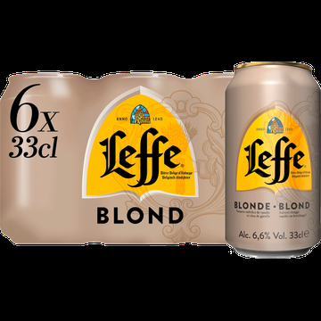 Leffe Blond Belgisch Abdijbier Blik 6 x 330ML bij Jumbo