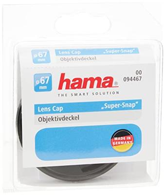 Hama Lensdop voor 67 mm lens (klemmechanisme in oppervlak, Super Snap) zwart