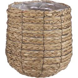 Plantenmand Mica Avalon zeegras rond 26x26cm lichtbruin Plantenmand Mica Avalon zeegras rond 26x26cm lichtbruin