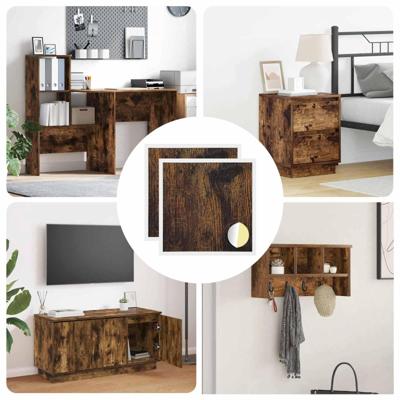 Zelfklevende Schroefhoes 2 pcs Gerookt eiken 20 x 0,5 mm