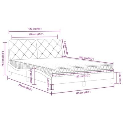 Bed met matras fluweel roze 120x200 cm - thumbnail