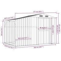 Tuinschuur 277x192,5x179 cm gegalvaniseerd staal groen - thumbnail