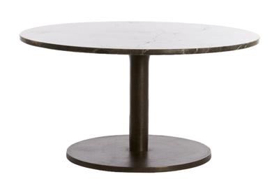 Light & Living Ronde Salontafel 'Pazo' Marmer, 76cm, kleur Donkerbruin