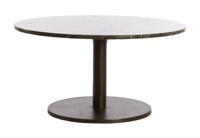 Light & Living Ronde Salontafel 'Pazo' Marmer, 76cm, kleur Donkerbruin - thumbnail