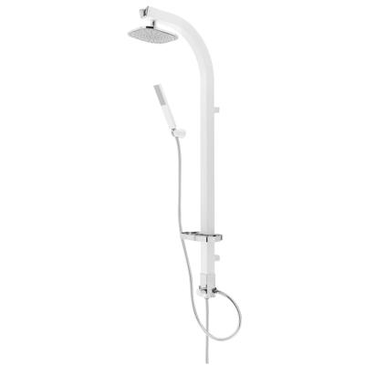 Regendouche Opbouwset Schütte Madagaskar Wellness Stortdouche Wit en Chroom Regendouche Opbouwset Schütte Madagaskar Wellness Stortdouche Wit en Chroom