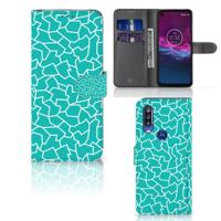 Motorola One Action Hoesje Cracks Blue - thumbnail