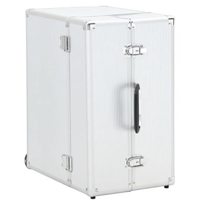 VidaXL Pilotentrolley 47x39x27 cm aluminium zilverkleurig VidaXL Pilotentrolley 47x39x27 cm aluminium zilverkleurig