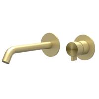 Inbouw Wastafelmengkraan IVY Tribe 2-gats Coldstart RVS316 Geborsteld Mat Goud PVD - thumbnail
