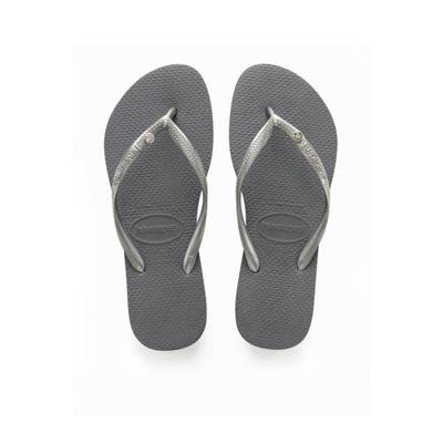 Havaianas Slim Crystal Glamour teenslippers grijs Havaianas Slim Crystal Glamour teenslippers grijs